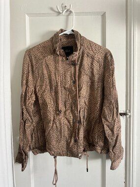 Rails Tennessee jacket in a tawny leopard print